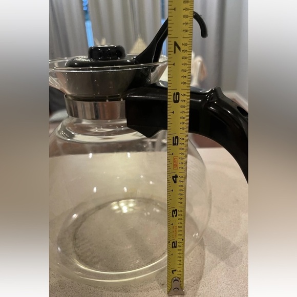 Cafe Brew Glass 12 Cup Stove Top Whistling Tea Kettle Germany 2333 - Picture 16 of 16